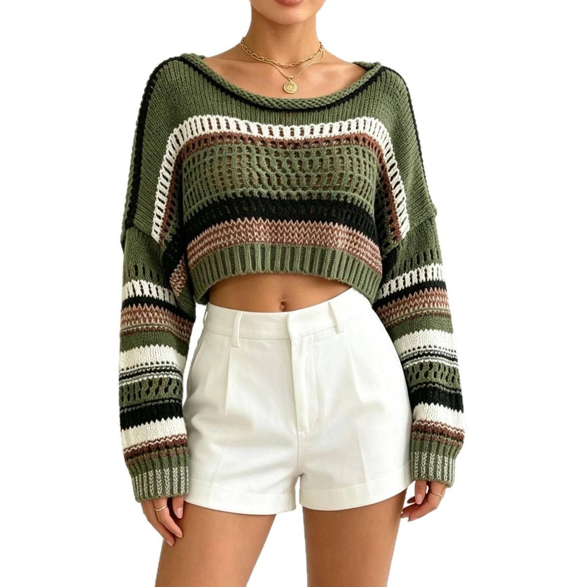 Loose fitting pullover sweater