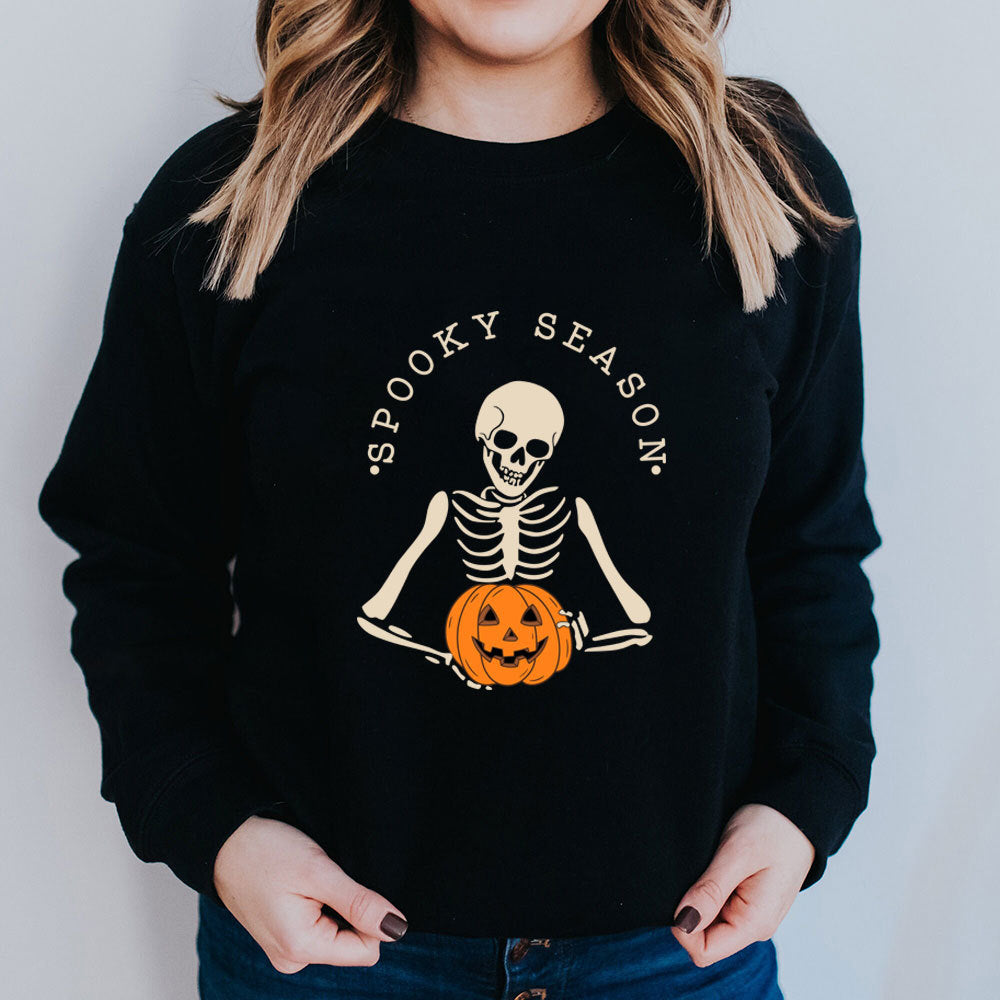 Skeleton Pumpkin Halloween Hoodie