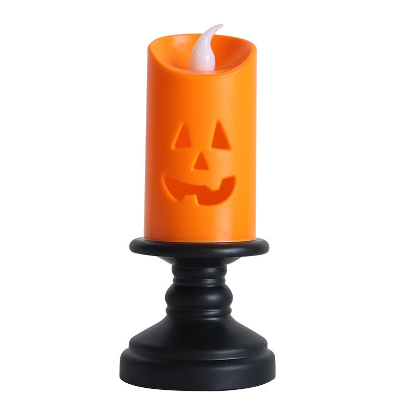 Spooky LED Halloween Pumpkin Candles