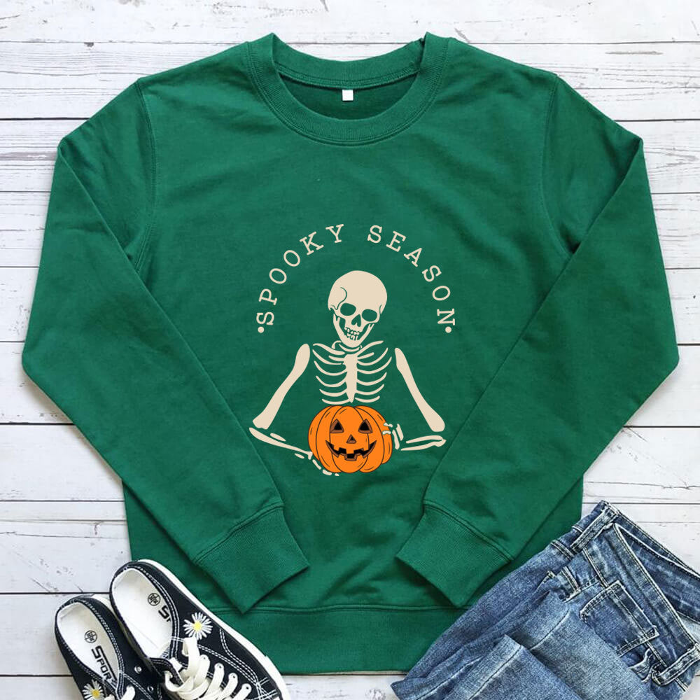 Skeleton Pumpkin Halloween Hoodie