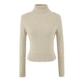 Fine Ribbed High Neck Slim Fit Knit Top