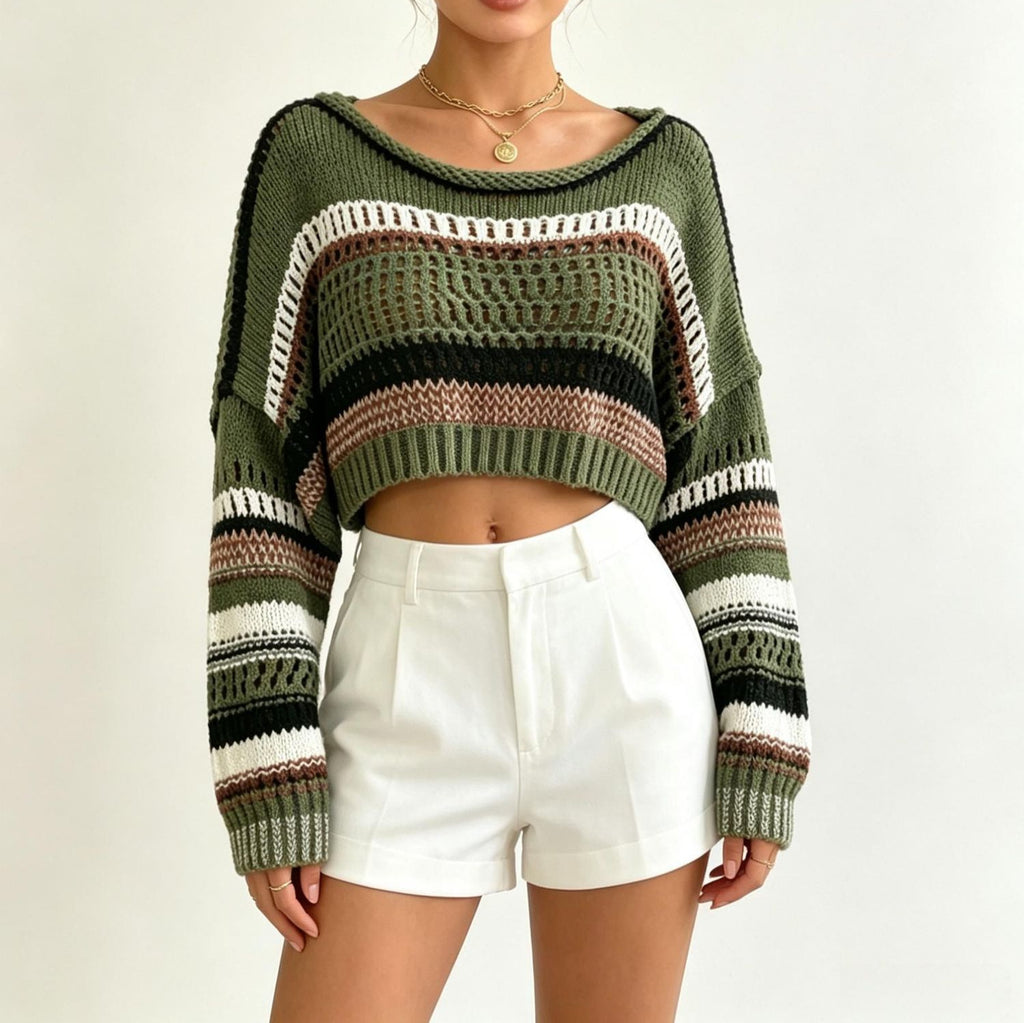 Loose fitting pullover sweater