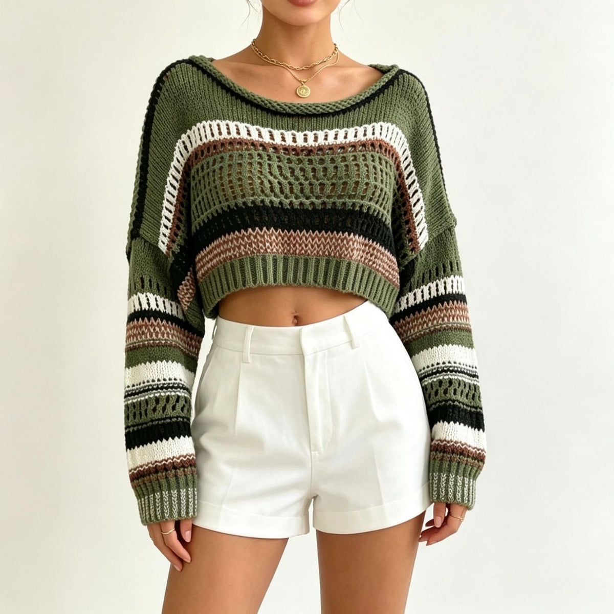 Loose fitting pullover sweater